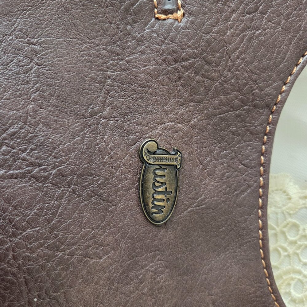 Justine Boho Brown Leather Purse - Picture 10 of 15